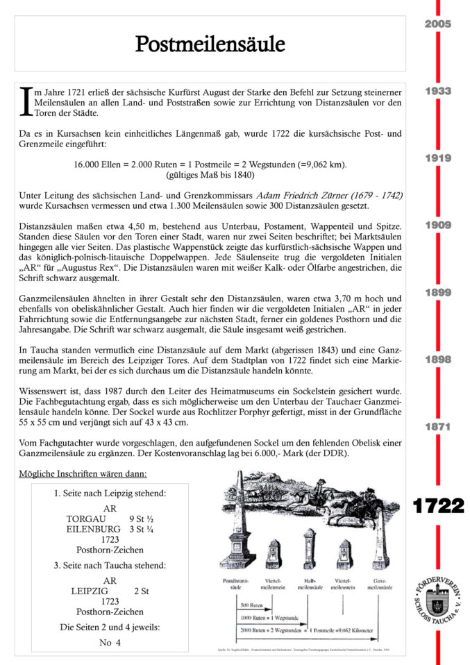 Auszug aus unserem Denkmalheft aus dem Jahr 2015